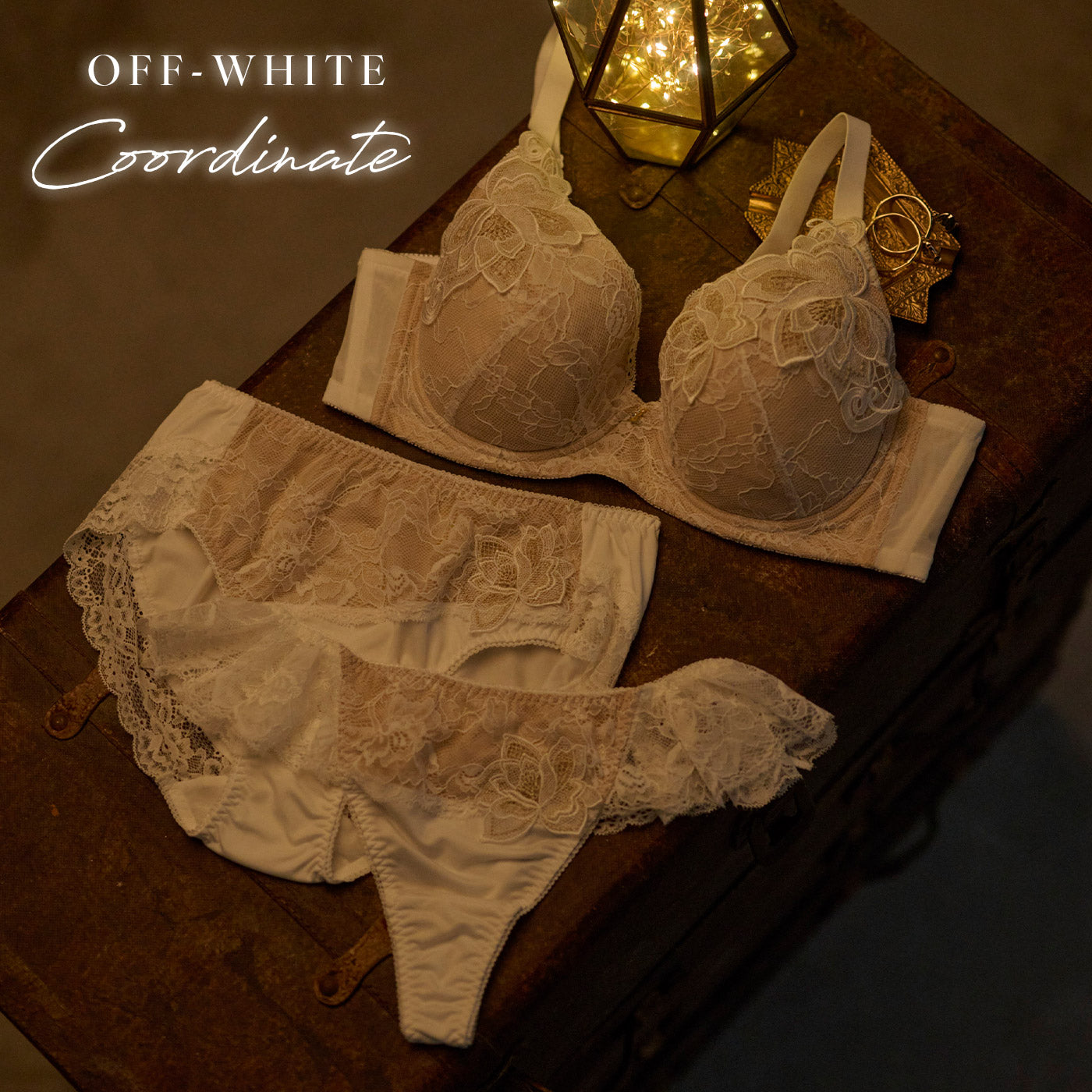 【C85~H105】特別な日ランジェリー・美胸キーパー3/4カップブラ(オフホワイト)_90592-45