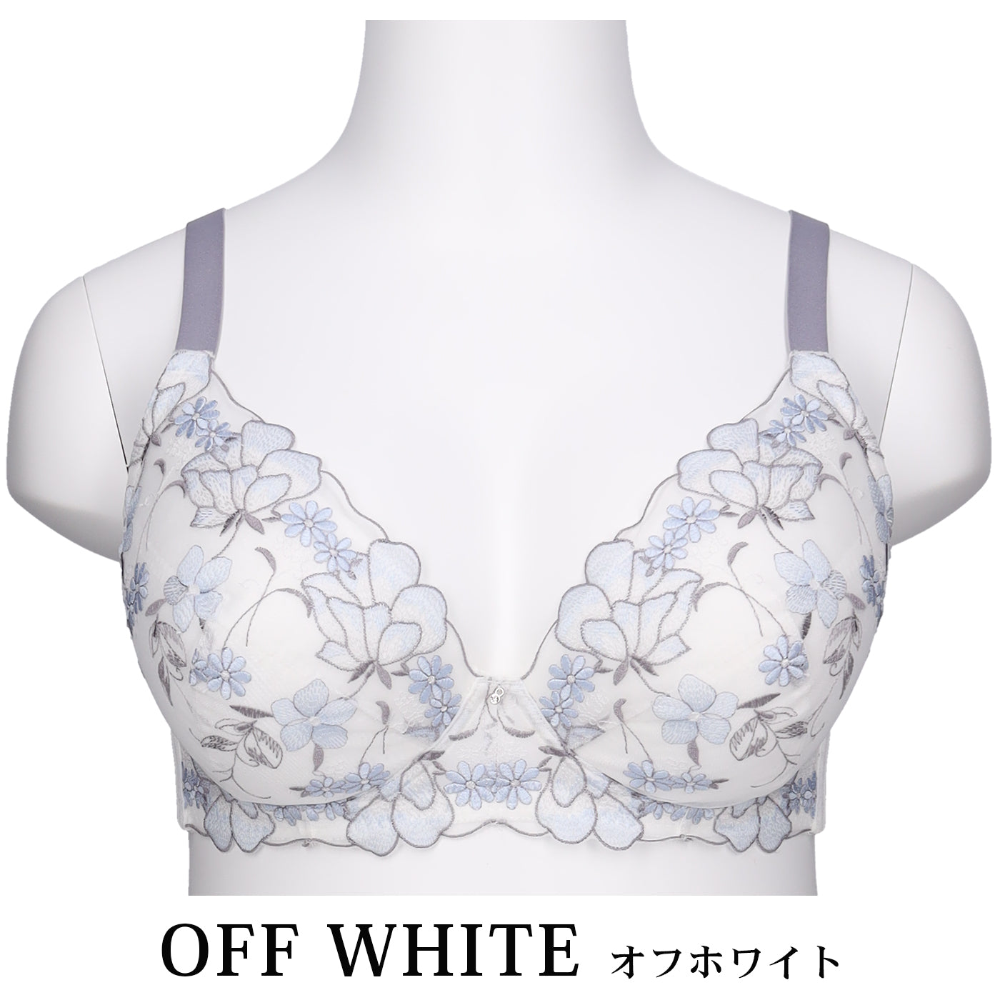 【C85〜H105】しっかりホールド・美胸キーパー3/4カップブラ(オフホワイト)_90597-45