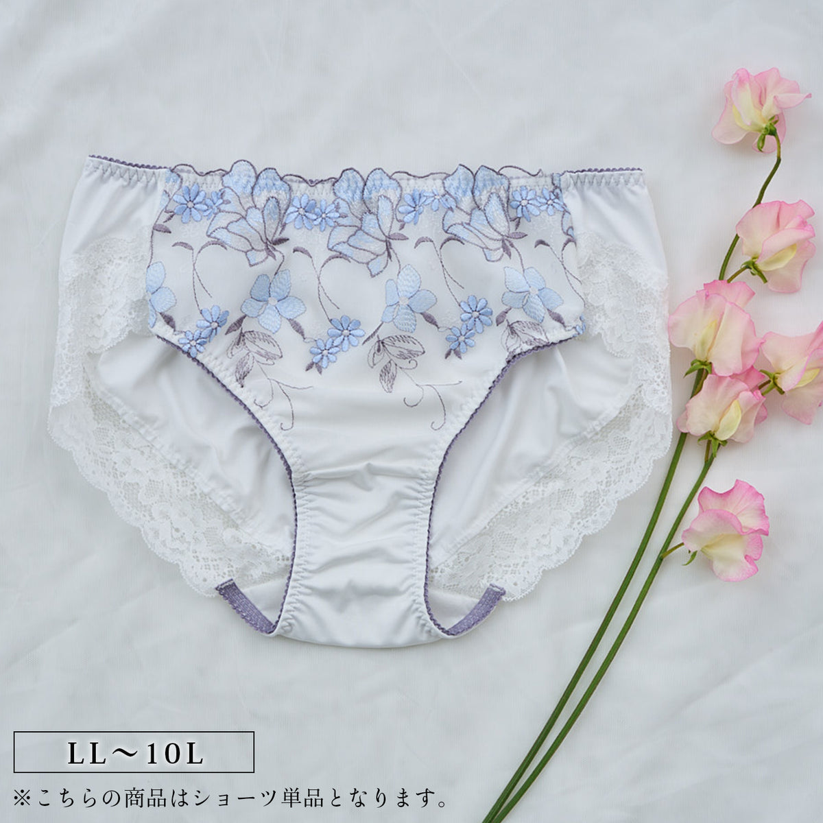 【LL〜10L】しっかりホールド・美胸キーパーペアショーツ(オフホワイト)_90598-45