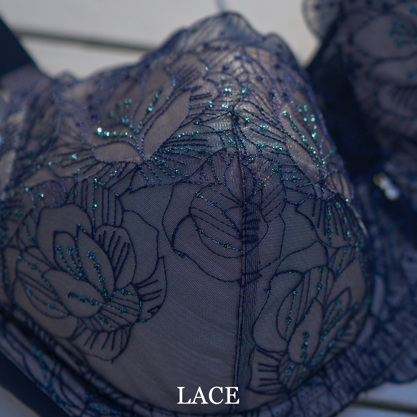 【C85〜H105】しっかりホールド・美胸キーパー3/4カップブラ(ネイビー)_90599-36