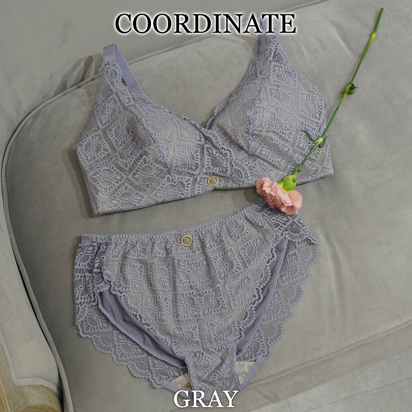 【B80〜H105】美胸ノンワイヤー+(グレー)_90606-48