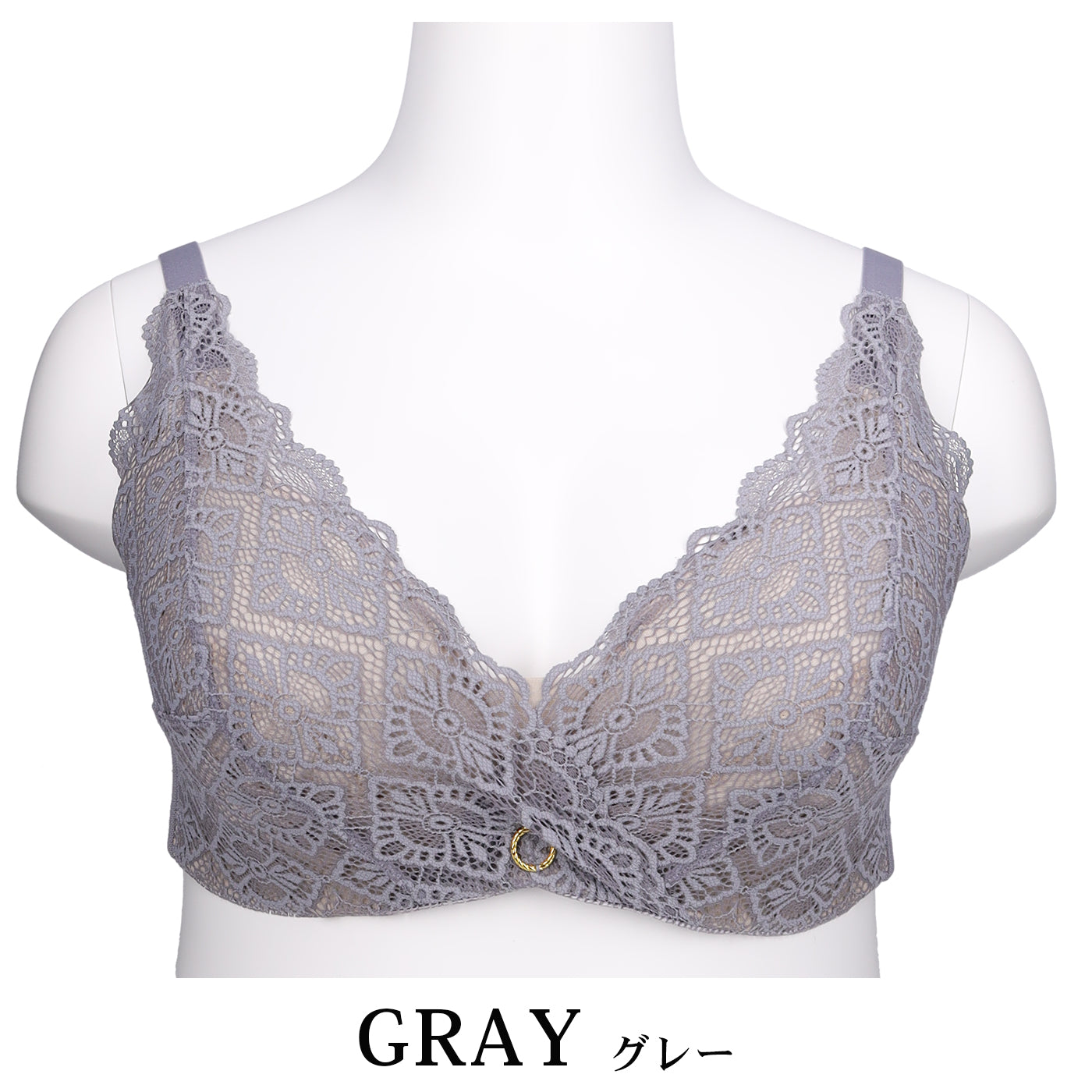 【B80〜H105】美胸ノンワイヤー+(グレー)_90606-48