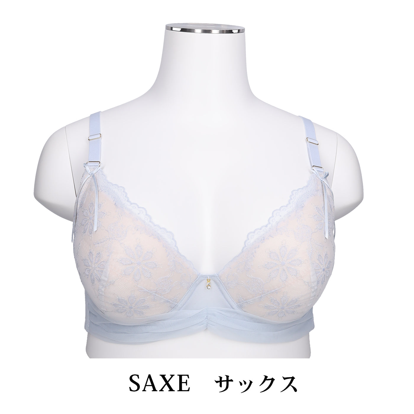 【C85〜H105】しっかりホールド・美胸キーパー3/4カップブラ(サックス)_90616-30