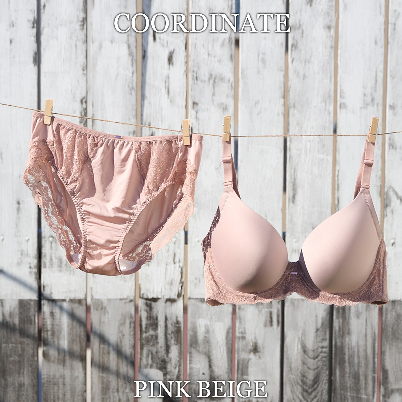 しっかりホールド・美胸キーパー3/4カップブラ(ピンクベージュ)|大きいサイズC85〜H105|グラマープリンセス