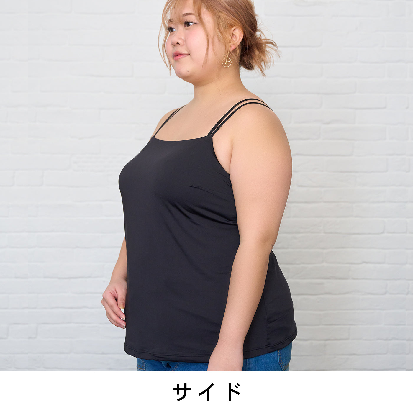 【3L~8L】ワイヤーで支えるキャミ(アイボリー)_90625-44