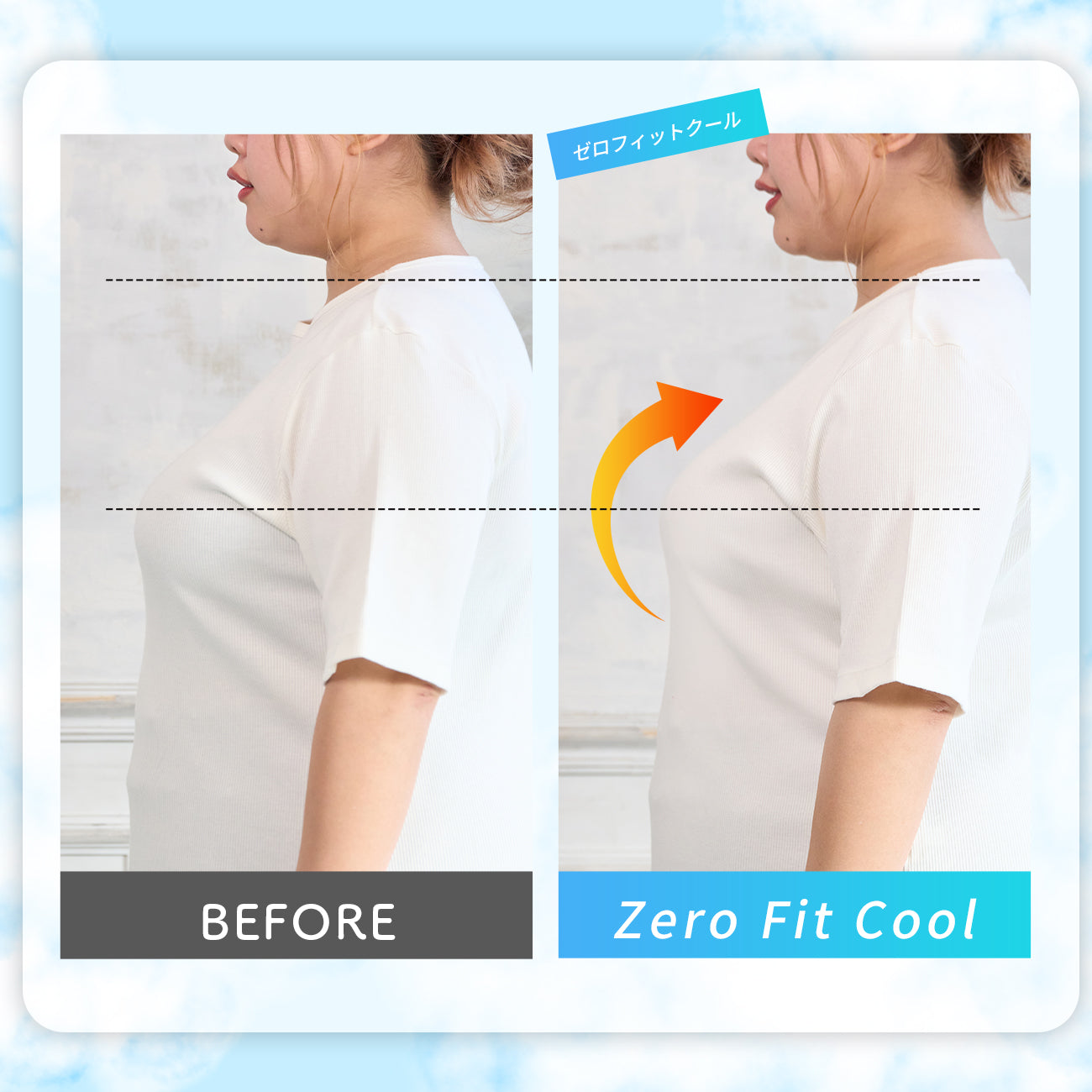 【C85~H105】Zero Fit Cool しっかりホールド・美胸キーパー3/4カップブラ(ベージュ)_90627-54