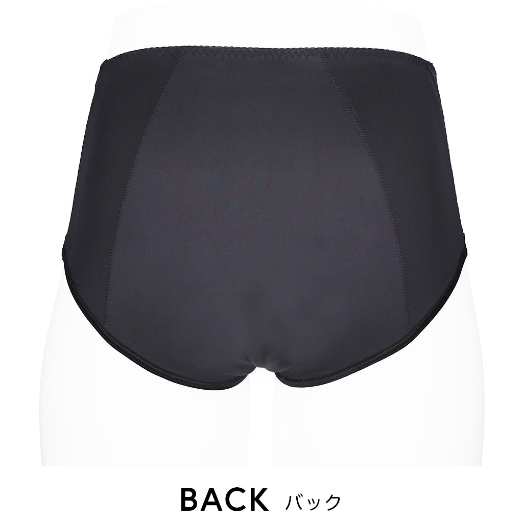 【3L~10L】 吸水型サニタリーショーツ(ブラック)_90573-51
