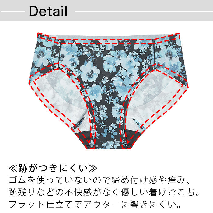 【3L~5L】つるんとワイヤー入りモールドブラペアソフト補整ショーツ_90236