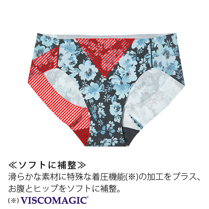 【3L~5L】つるんとワイヤー入りモールドブラペアソフト補整ショーツ_90236