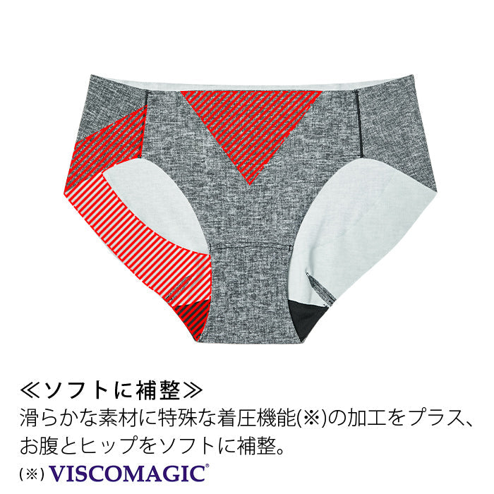 【3L~5L】つるんとワイヤー入りモールドブラペアソフト補整ショーツ_90238