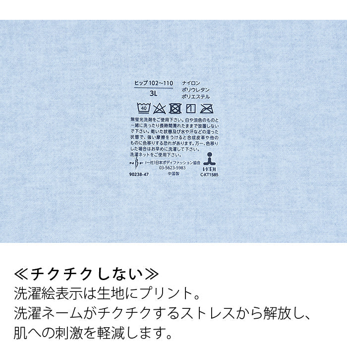 【3L~5L】つるんとワイヤー入りモールドブラペアソフト補整ショーツ_90238