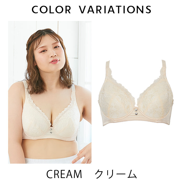 【E85~H105】しっかりホールド・美胸キーパー3/4カップブラ_90348