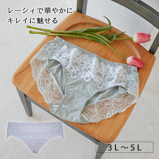 【3L~5L】楽してバストメイク・美胸ノンワイヤーペアショーツ_90352