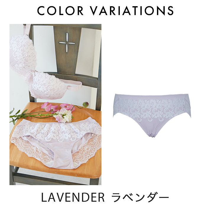 【3L~5L】楽してバストメイク・美胸ノンワイヤーペアショーツ_90352