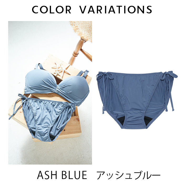 【3L~5L】楽してバストメイク・美胸ノンワイヤーペアひもショーツ_90362