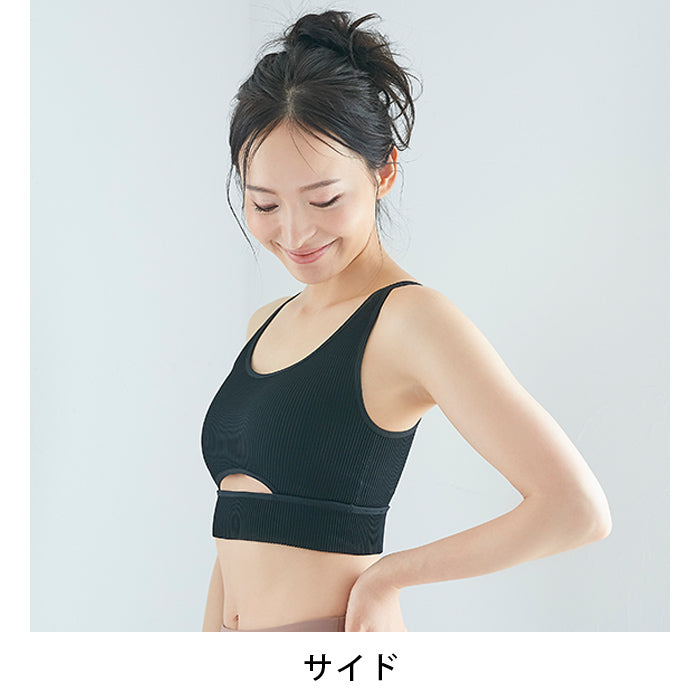 【LL~3L】魅せるアウターランジェリー ハーフトップブラ_90372