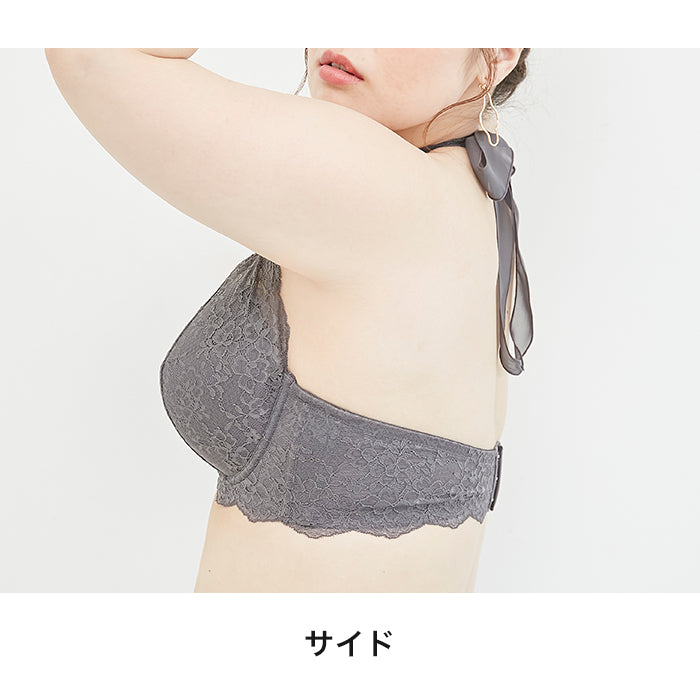 【E85~G95】魅せるアウターランジェリー しっかりホールド・美胸キーパー3/4カップブラ_90383