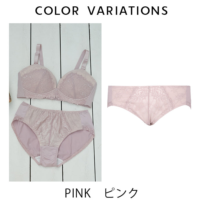 【3L~5L】楽してバストメイク・美胸ノンワイヤーペアショーツ_90411