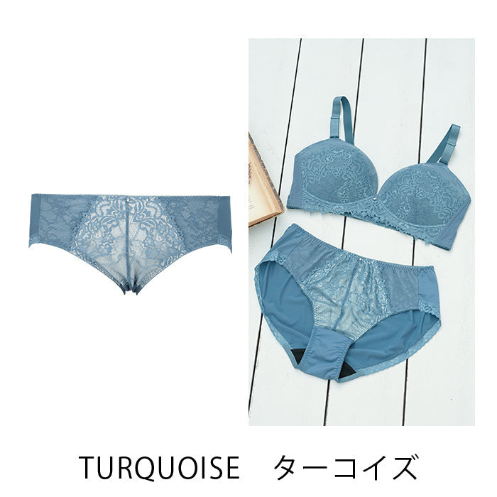 【3L~5L】楽してバストメイク・美胸ノンワイヤーペアショーツ_90411