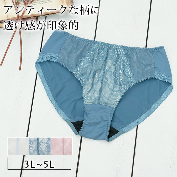 【3L~5L】楽してバストメイク・美胸ノンワイヤーペアショーツ_90411