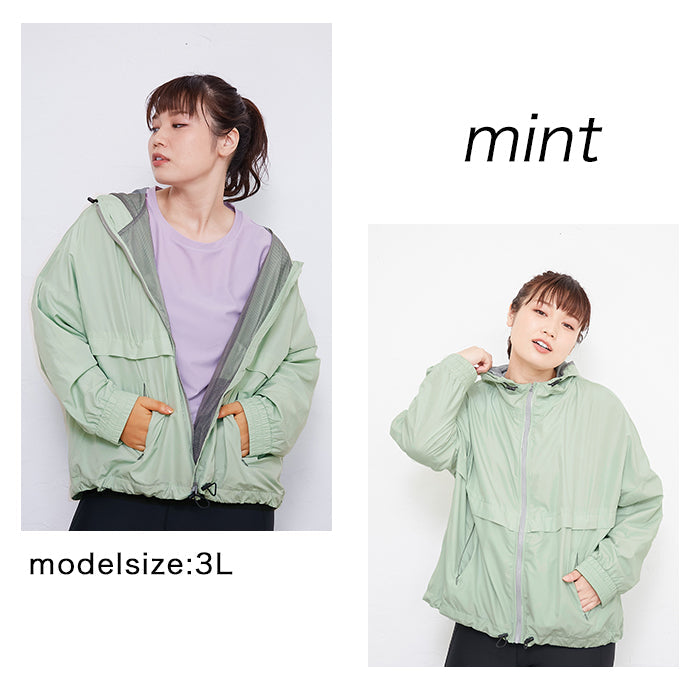【3L〜6L/吸水速乾・抗菌防臭・UVカット加工】lafarfa×スポーツジップパーカー_90440
