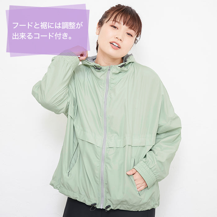 【3L〜6L/吸水速乾・抗菌防臭・UVカット加工】lafarfa×スポーツジップパーカー_90440