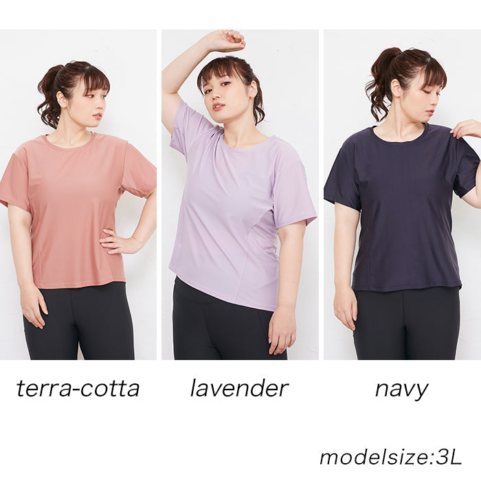 【3L〜6L/吸水速乾・抗菌防臭加工】lafarfa×スポーツアクティブトップス_90441