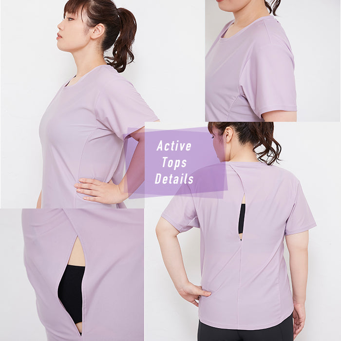 【3L〜6L/吸水速乾・抗菌防臭加工】lafarfa×スポーツアクティブトップス_90441