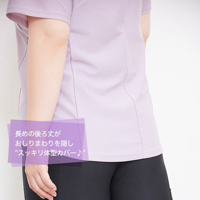 【3L〜6L/吸水速乾・抗菌防臭加工】lafarfa×スポーツアクティブトップス_90441