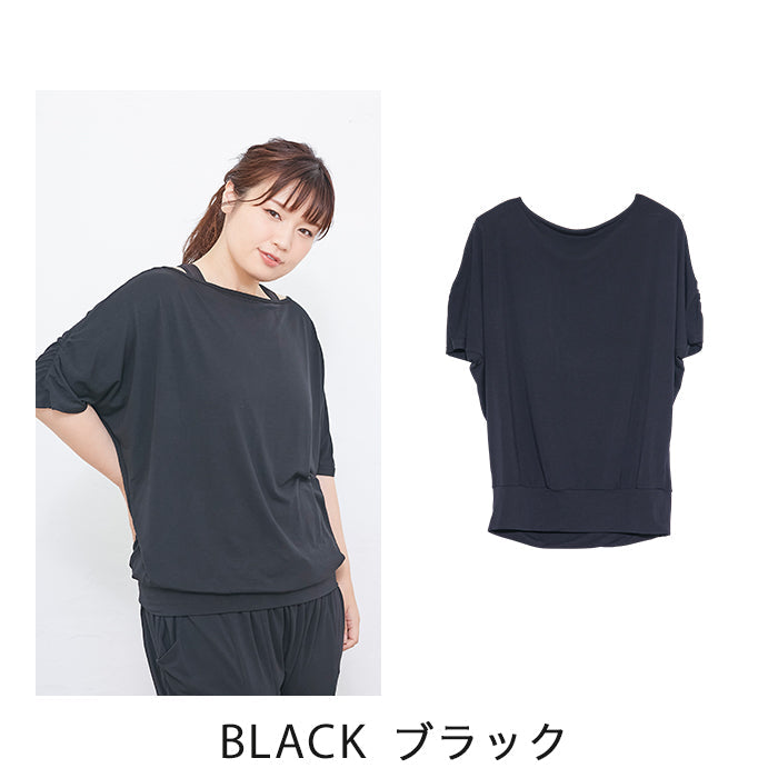 【3L〜6L/吸水速乾・抗菌防臭加工】lafarfa×スポーツリラックストップス_90442