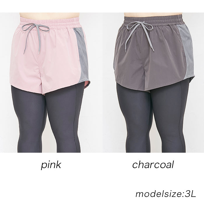 【3L〜6L/吸水速乾・抗菌防臭加工】lafarfa×スポーツショートパンツ_90445