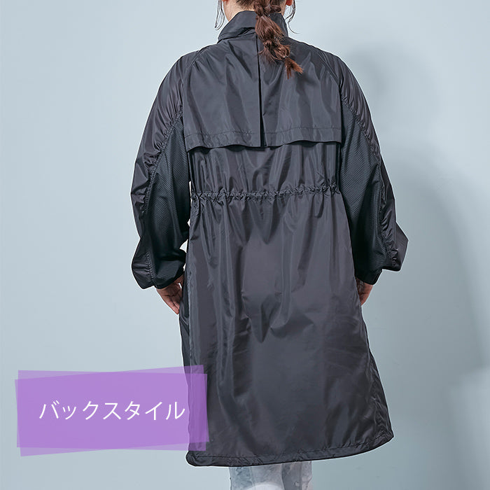 【3L~6L/撥水加工】シアーロングアウターフーデッド_90467