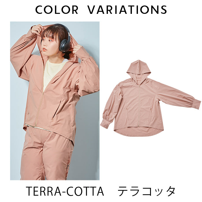【3L~6L/吸水速乾・撥水・UVカット加工】UVカットダブルジップパーカー_90470