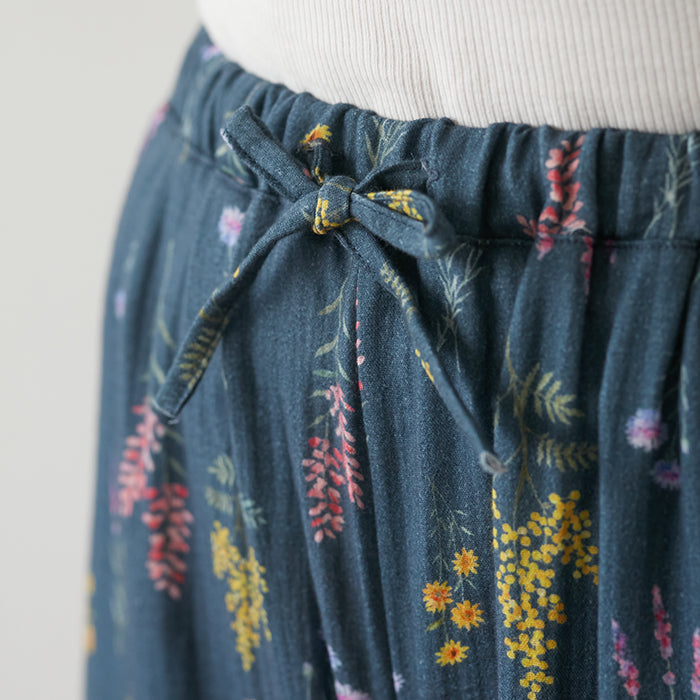 【3L~6L】ダブルガーゼルームウェア上下セット_90513