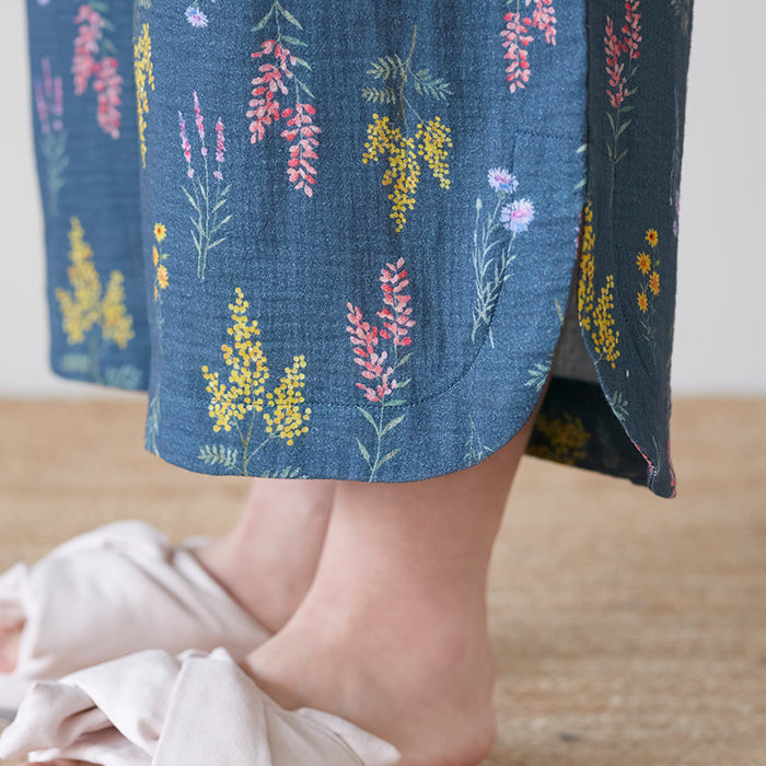 【3L~6L】ダブルガーゼルームウェア上下セット_90513