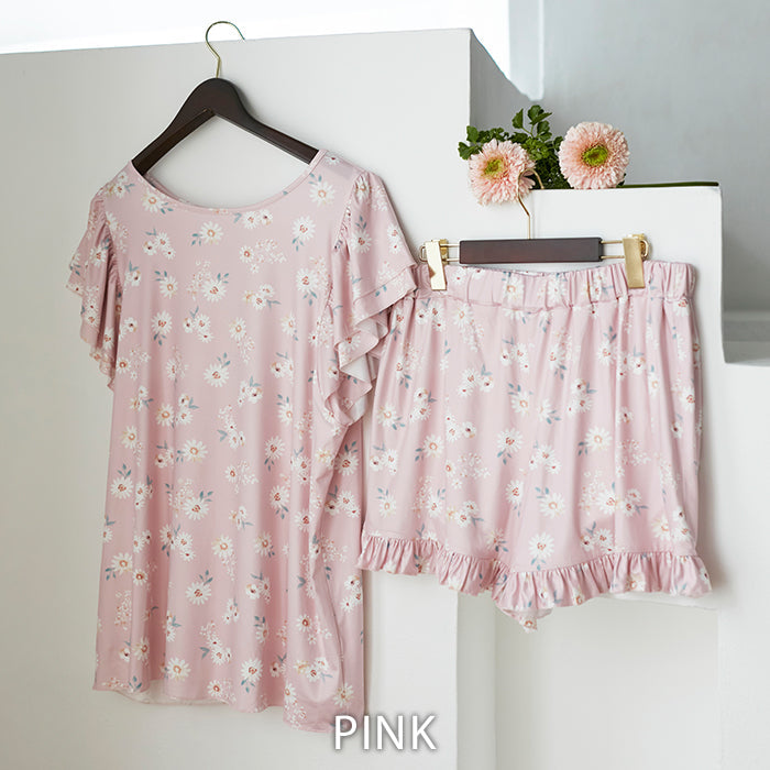 【3L~6L】レーヨンベア天ルームウェア上下セット_90515