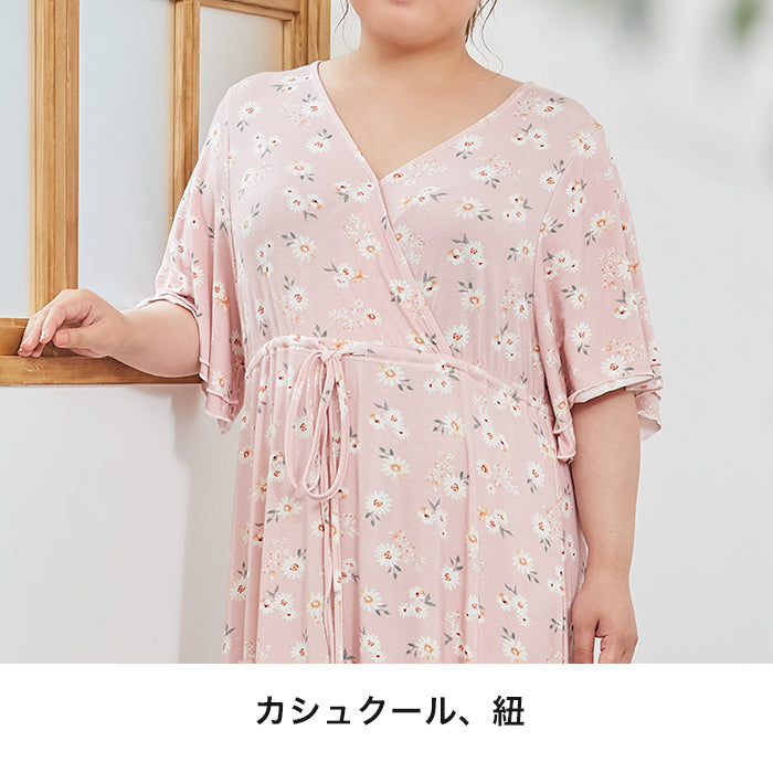 【3L~6L】レーヨンベア天ルームウェアワンピース_90516