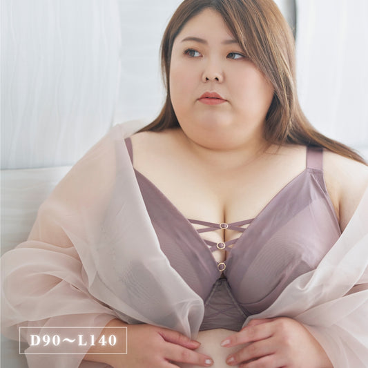 【D90〜L140】美胸キーパーグランリフト深め3/4カップブラ（トープ）_90603-57