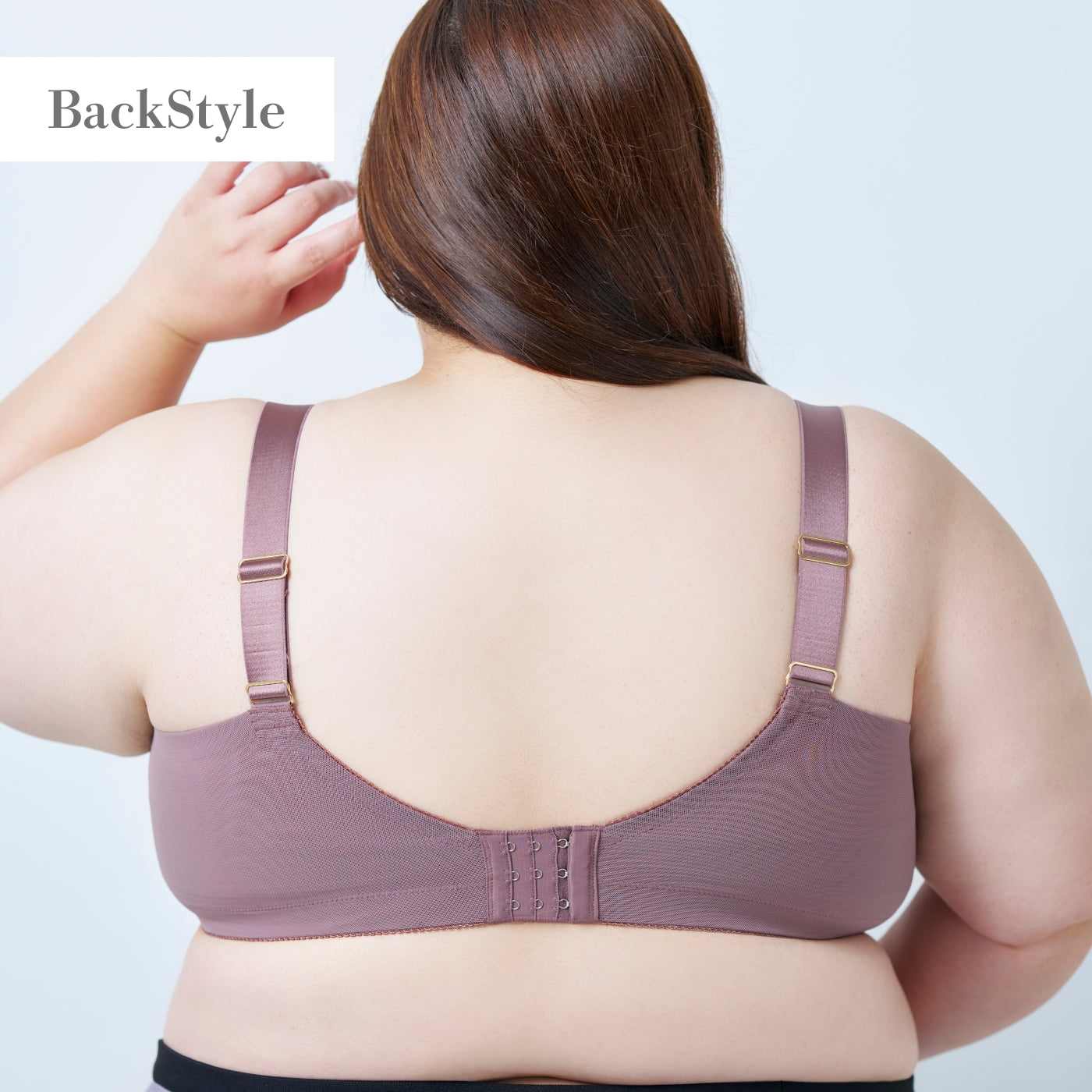 【D90〜L140】美胸キーパーグランリフト深め3/4カップブラ（ブルーグレー）_90603-33