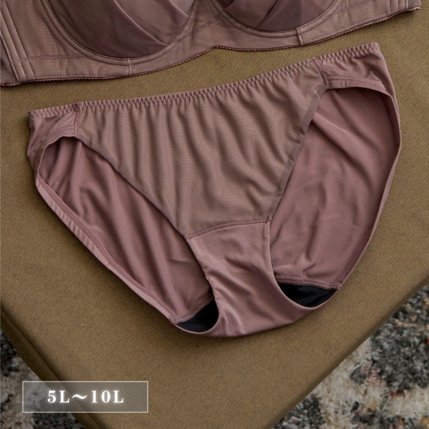 【5L〜10L】美胸キーパーグランリフトペアショーツ浅ばきタイプ(トープ）_90605-57