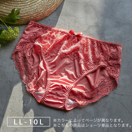 ≪2点で10％OFF・3点で20％OFF対象≫【LL～10L】しっかりホールド・美胸キーパーフルカップペアショーツ（ブラッドオレンジ）_90118-18