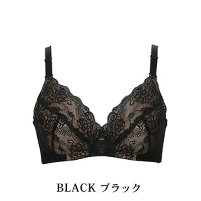 【B80〜H105】しっかりホールド・美胸キーパー3/4カップブラ（ブラック）_90379-51
