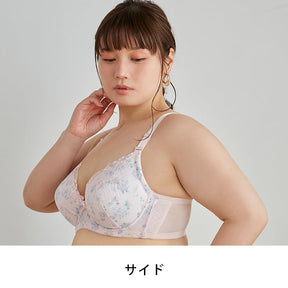 【B80〜H105】しっかりホールド・美胸キーパー3/4カップブラ（ライトグリーン）_90477-28