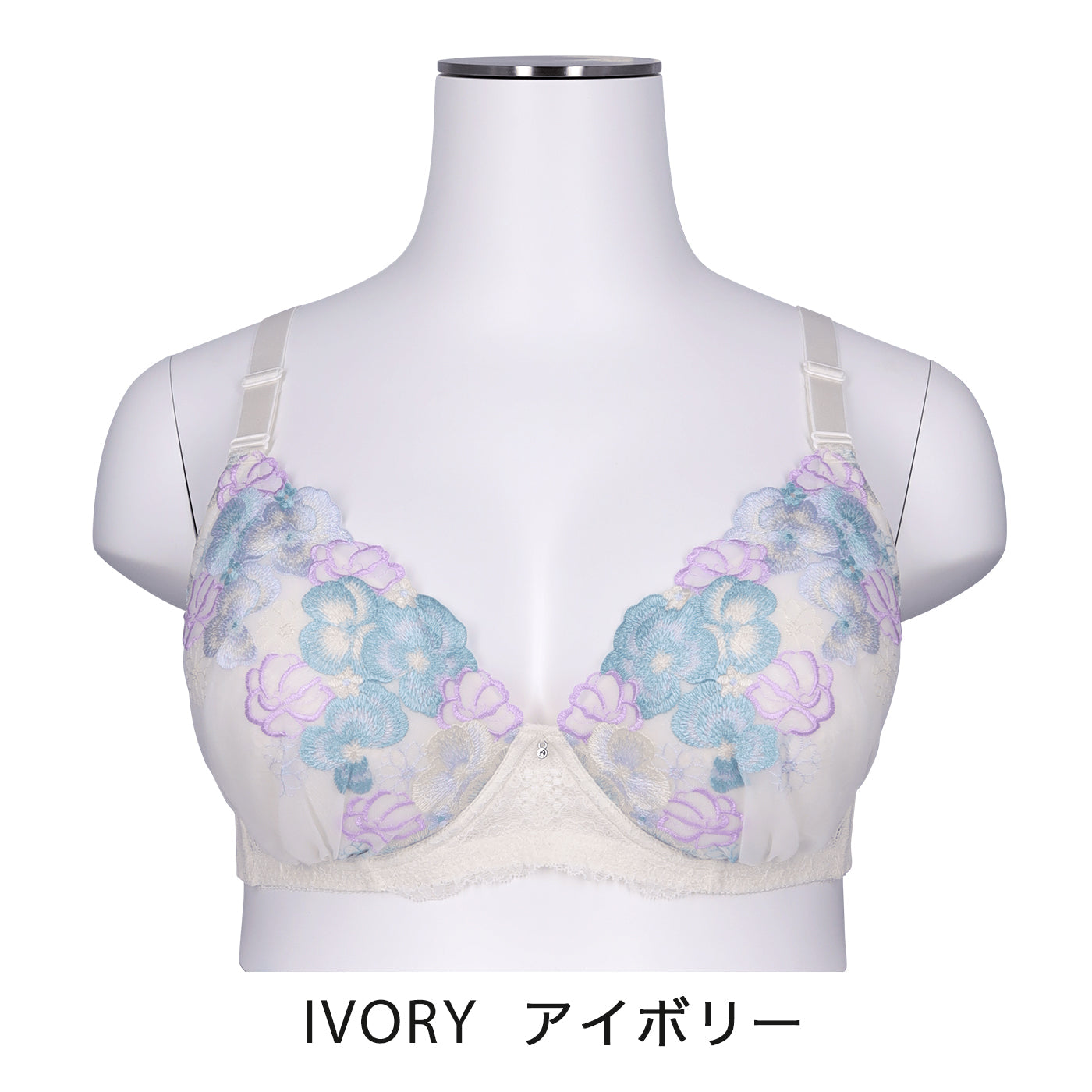 【B80～H105】しっかりホールド・美胸キーパー3/4カップブラ（アイボリー）_90479-44