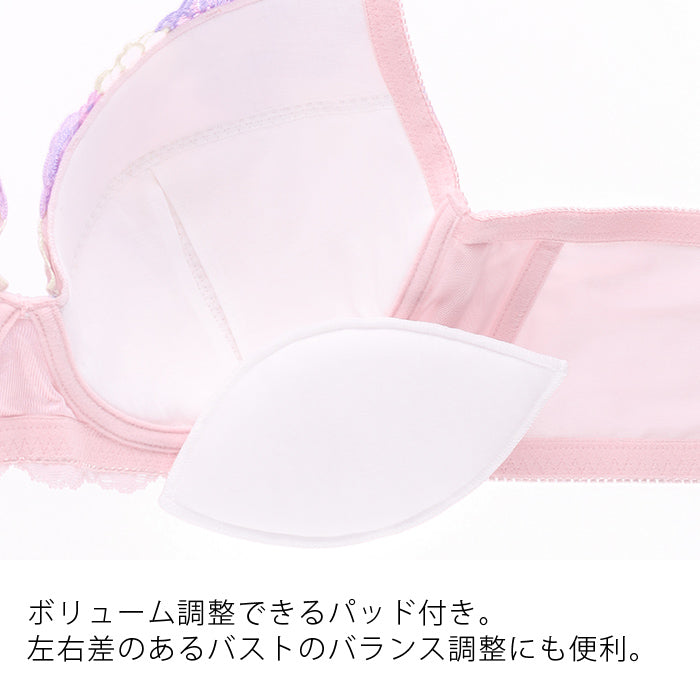 【B80～H105】しっかりホールド・美胸キーパー3/4カップブラ（ブラック）_90479-51