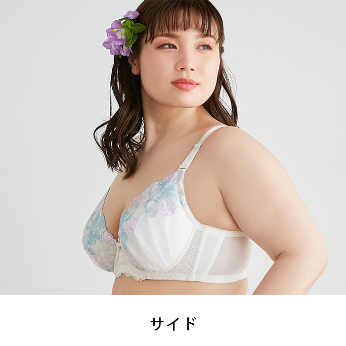 【B80～H105】しっかりホールド・美胸キーパー3/4カップブラ（ブラック）_90479-51