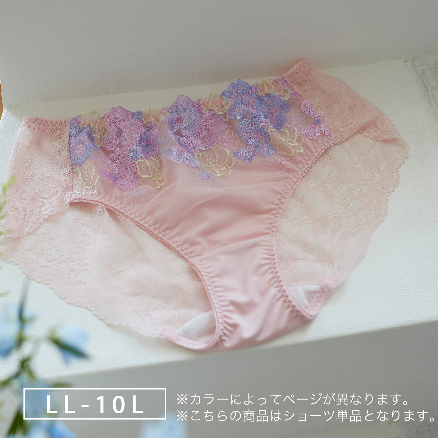 【LL～10L】しっかりホールド・美胸キーパーペアショーツ（ピンク）_90480-42
