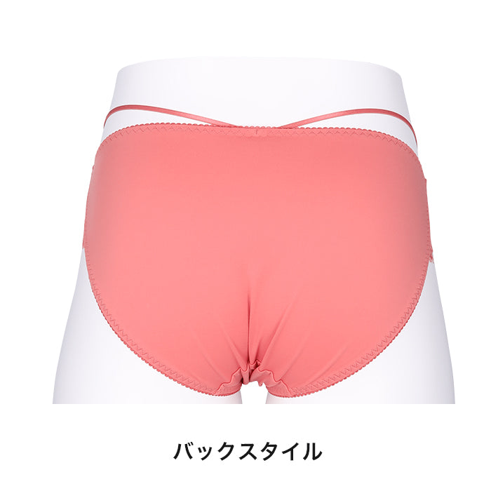 【LL〜10L】しっかりホールド・美胸キーパーフルカップペアストリングテープショーツ（ネイビー）_90481-36