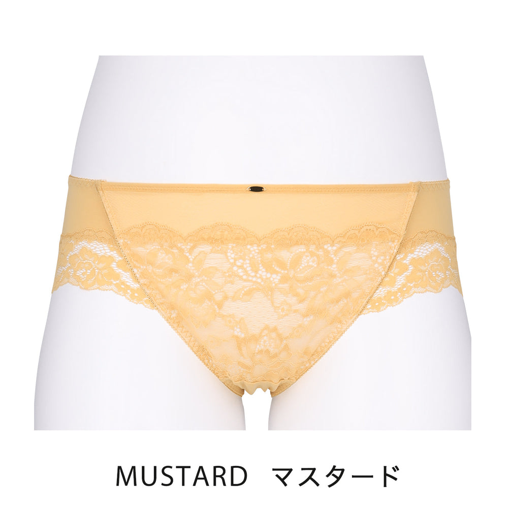 【LL～10L】しっかりホールド・美胸キーパーペアショーツ（マスタード）_90489-21 - 【公式】グラマープリンセス