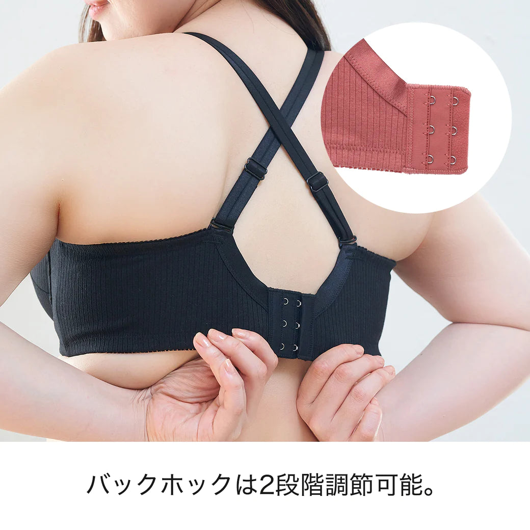 【E85〜G95】フロントホックフルカップブラジャー（テラコッタ）_90508-18